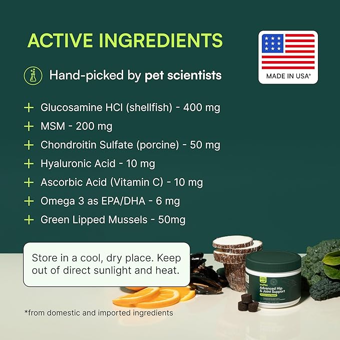 Advanced Dog Hip and Joint Supplement with Glucosamine - PawFect